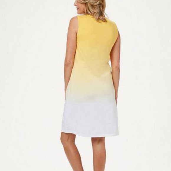 Denim &Co Dip-Dye Sleeveless Scoop-Neck Midi Dress - Picture 2 of 2